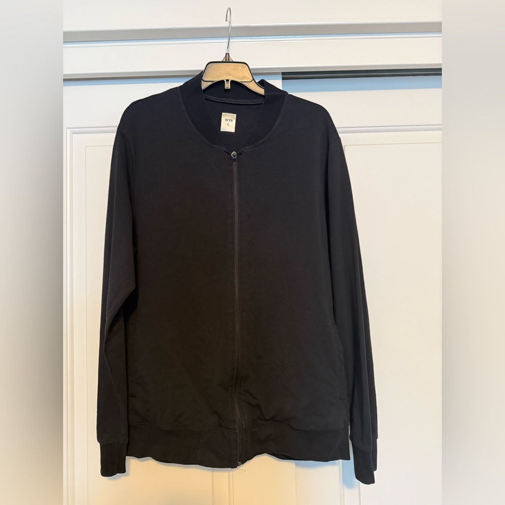 WYR men’s Black Zip-Up Bomber Jacket
